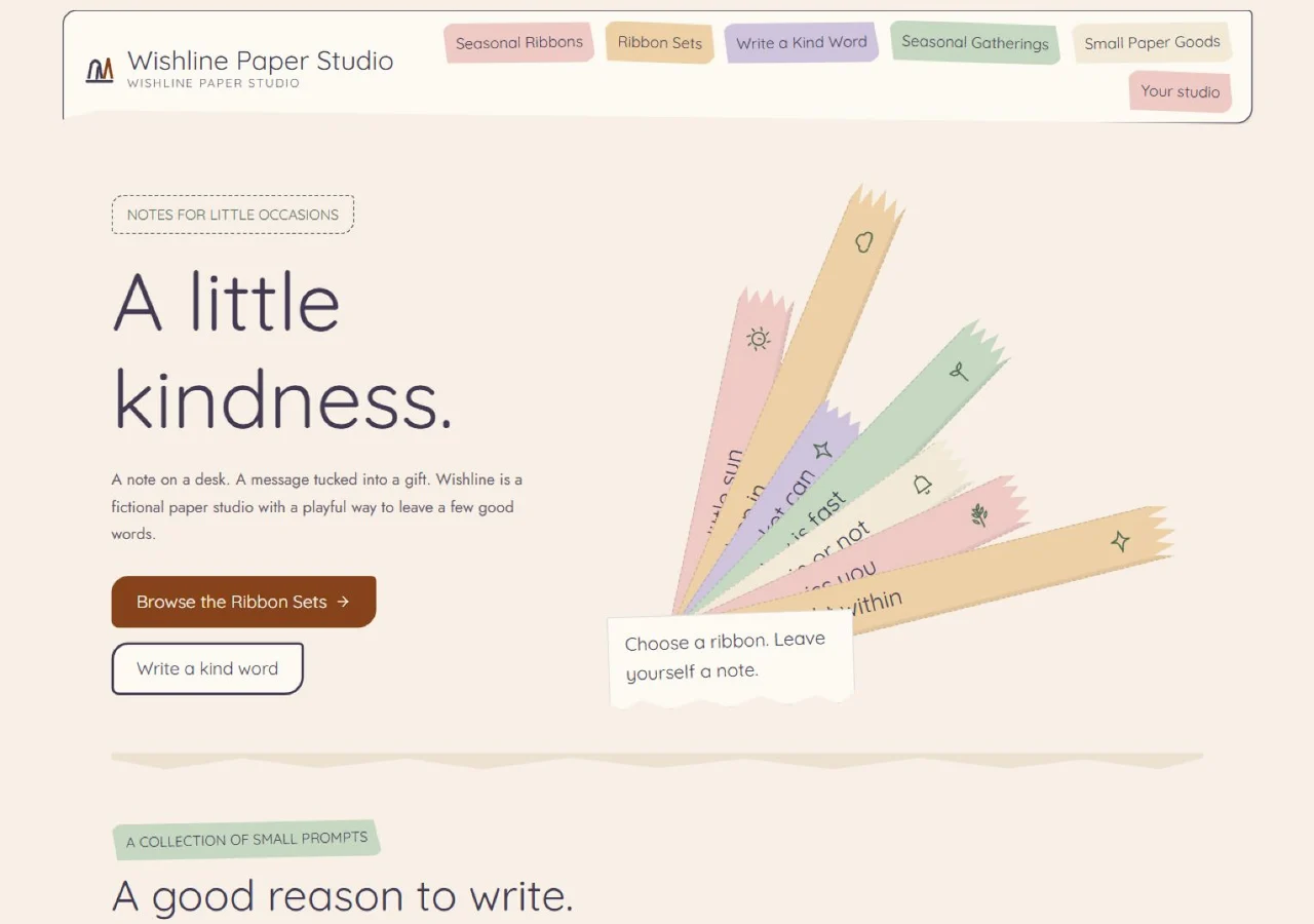 Blessing Ribbons live website demonstration
