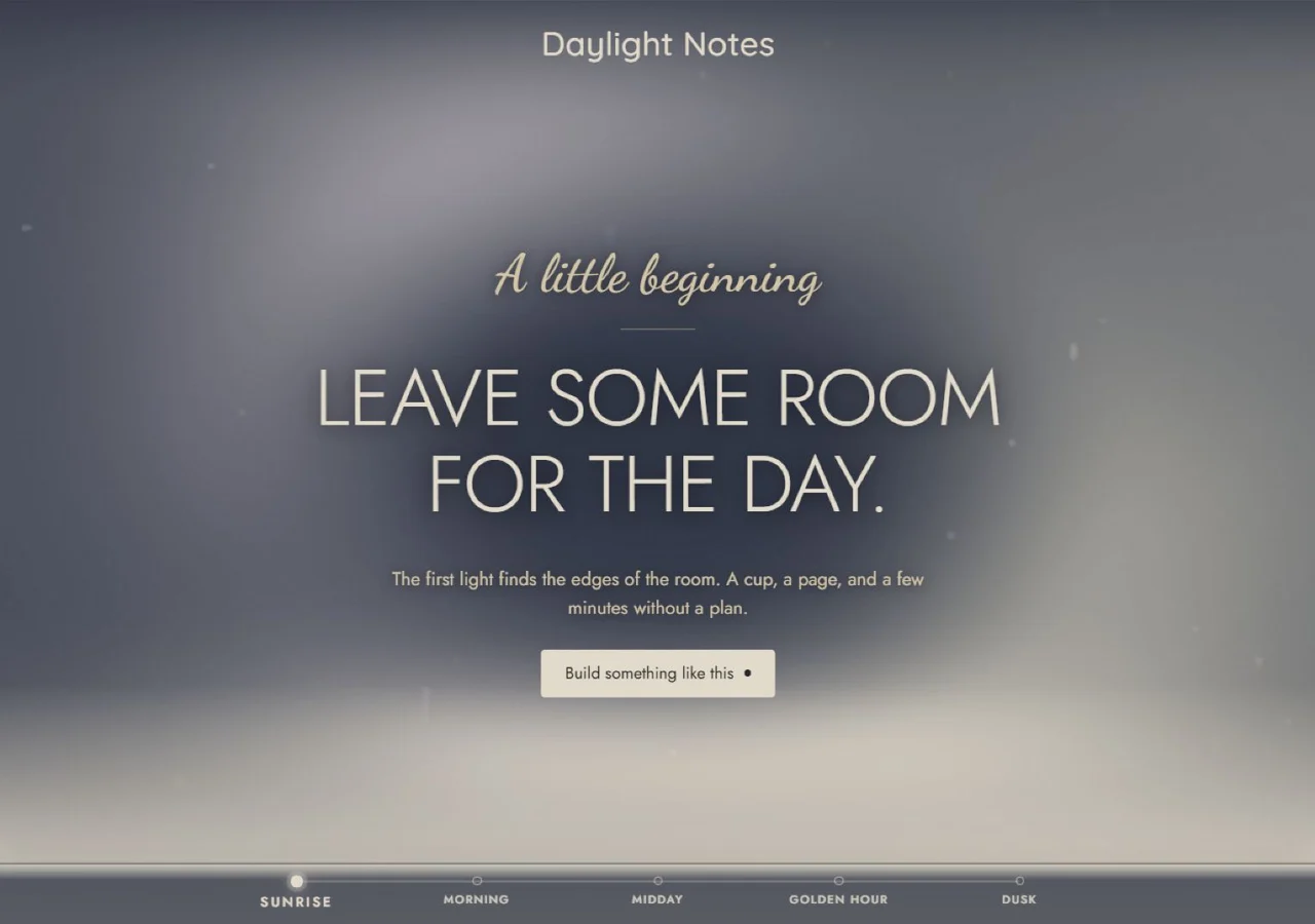 Day Moments live website demonstration