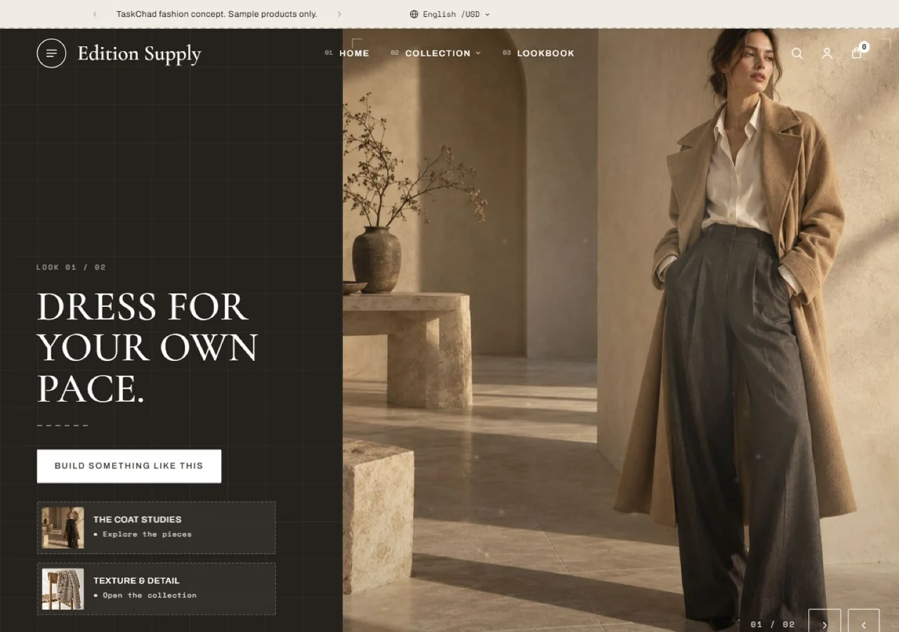 Fashion Storefront live website demonstration