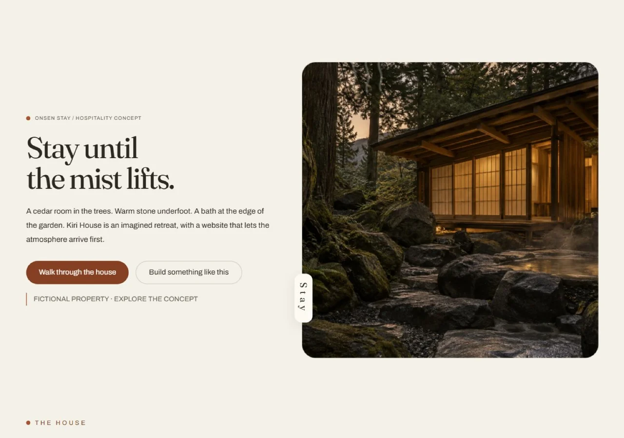Onsen Stay live website demonstration