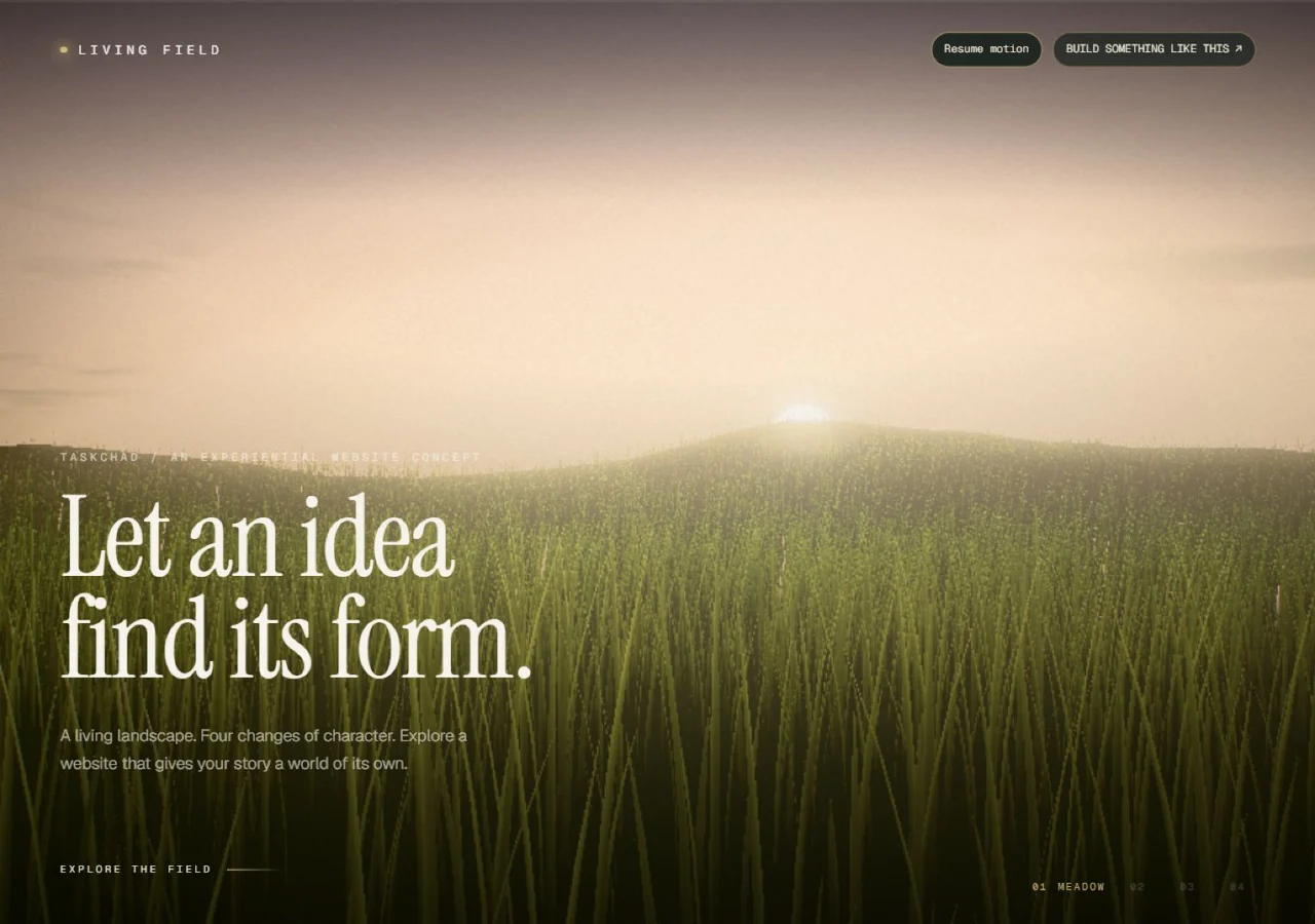 Procedural Field live website demonstration